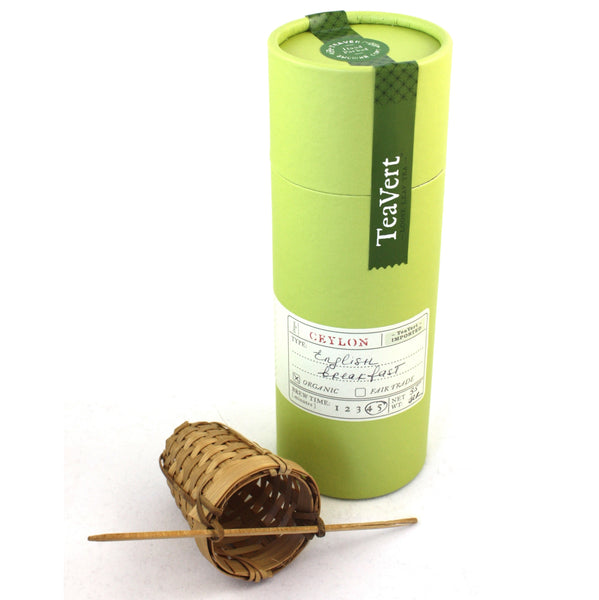 Organic English Breakfast loose leaf tea with Bamboo Infuser