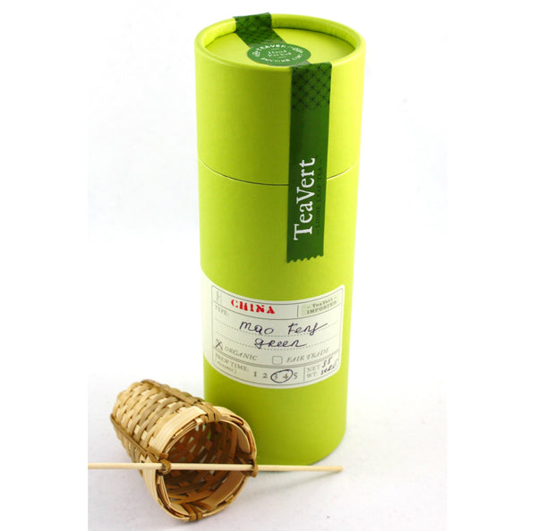 Mao Feng Organic Loose Green Tea with Bamboo Infuser